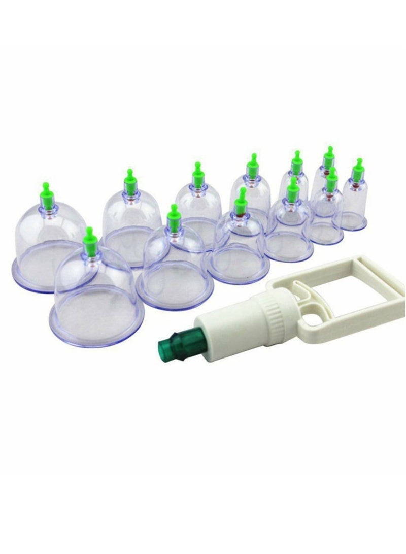SAFA MED Islamic Hijama  cupping set of 12 cups have different sizes with big suction device - Image 2